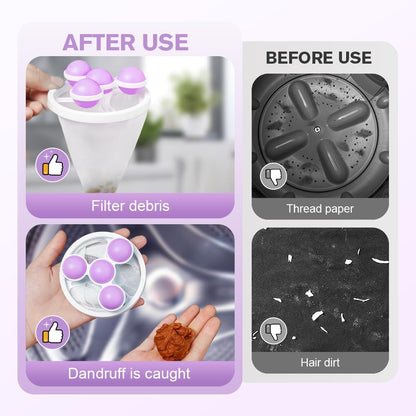 Reusable Laundry Lint Trap — Hair & Pet Fur Catcher for Washing Machines