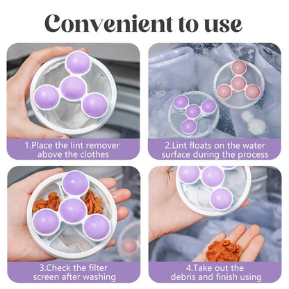 Reusable Laundry Lint Trap — Hair & Pet Fur Catcher for Washing Machines